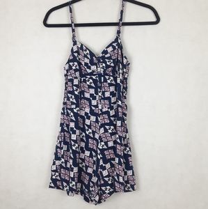 Red camel Aztec romper